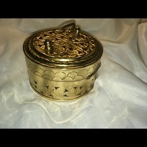 Brass incense burner/Trinket box from India
